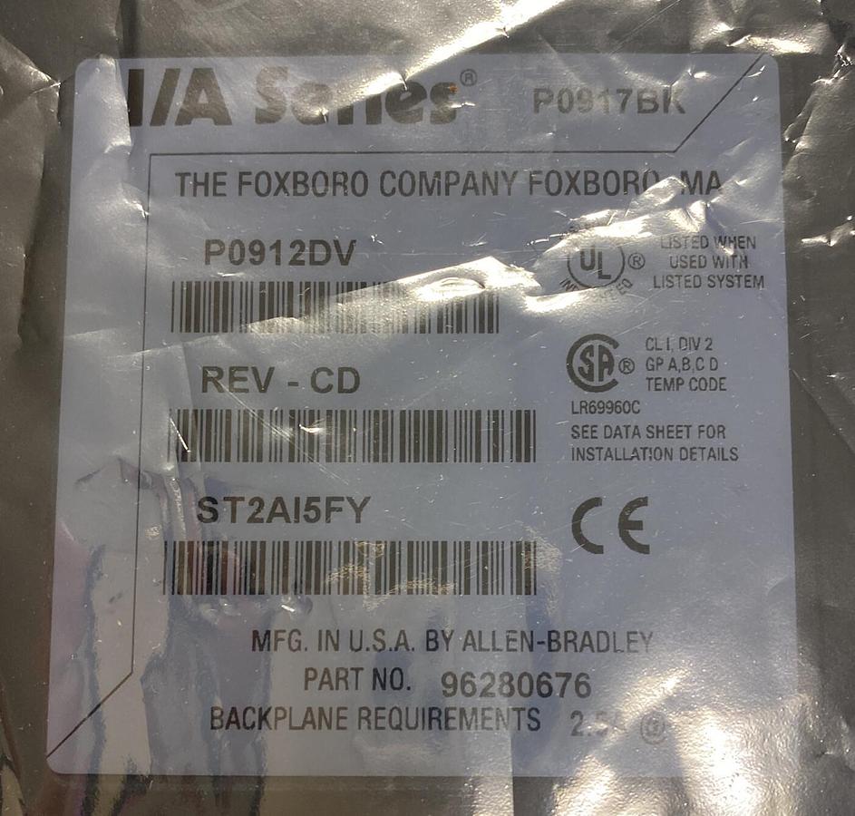 Used ALLEN BRADLEY,P0912DV,SER B CPU PROCESSOR MODULE REFURBISHED SEALED