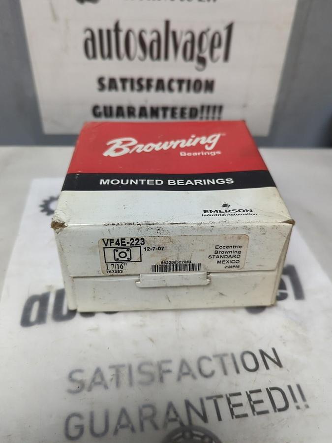 BROWNING,VF4E-223,FLANGE 4-BOLT MOUNT BEARING 1-7/16 INCH BORE NOS