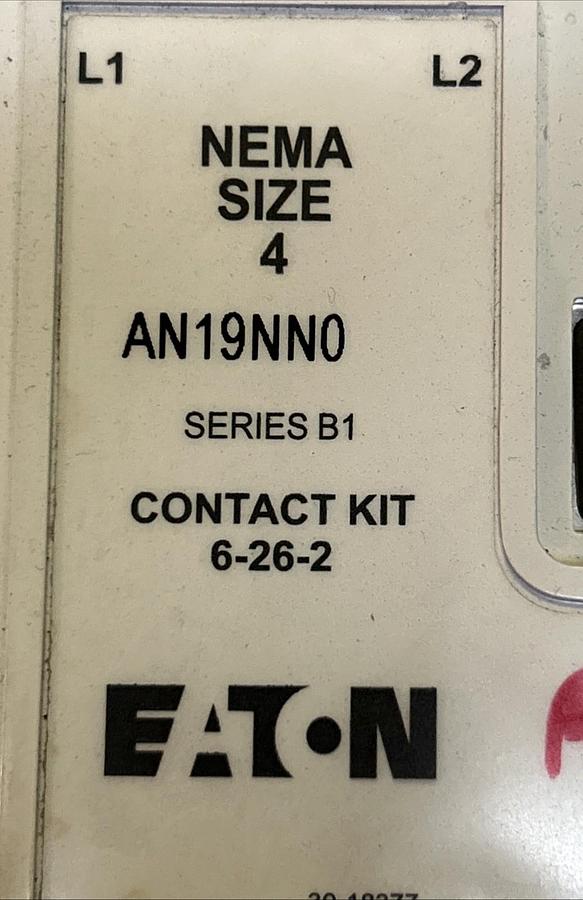 Used EATON,AN19NN0,SIZE 4 CONTACTOR 135A 600V