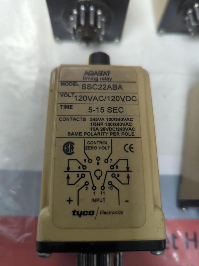 Used AGASTAT,SSC22ABA,TIMING DELAY .5-15 SEC LOT OF 4 PRE-OWNED