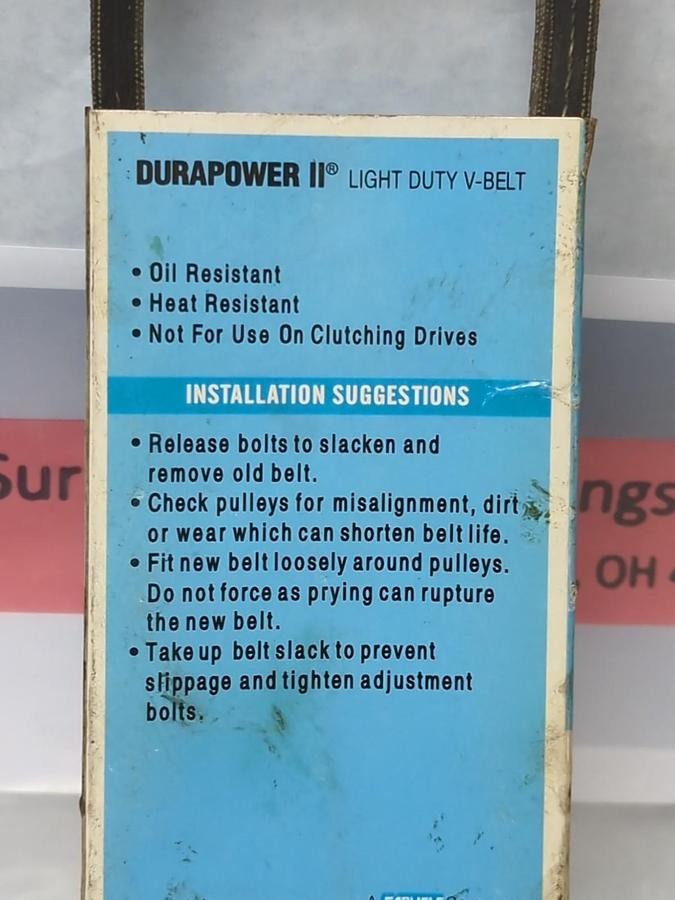 CARLISLE,4L260R,DURAPOWER LIGHT DUTY V-BELT NOS