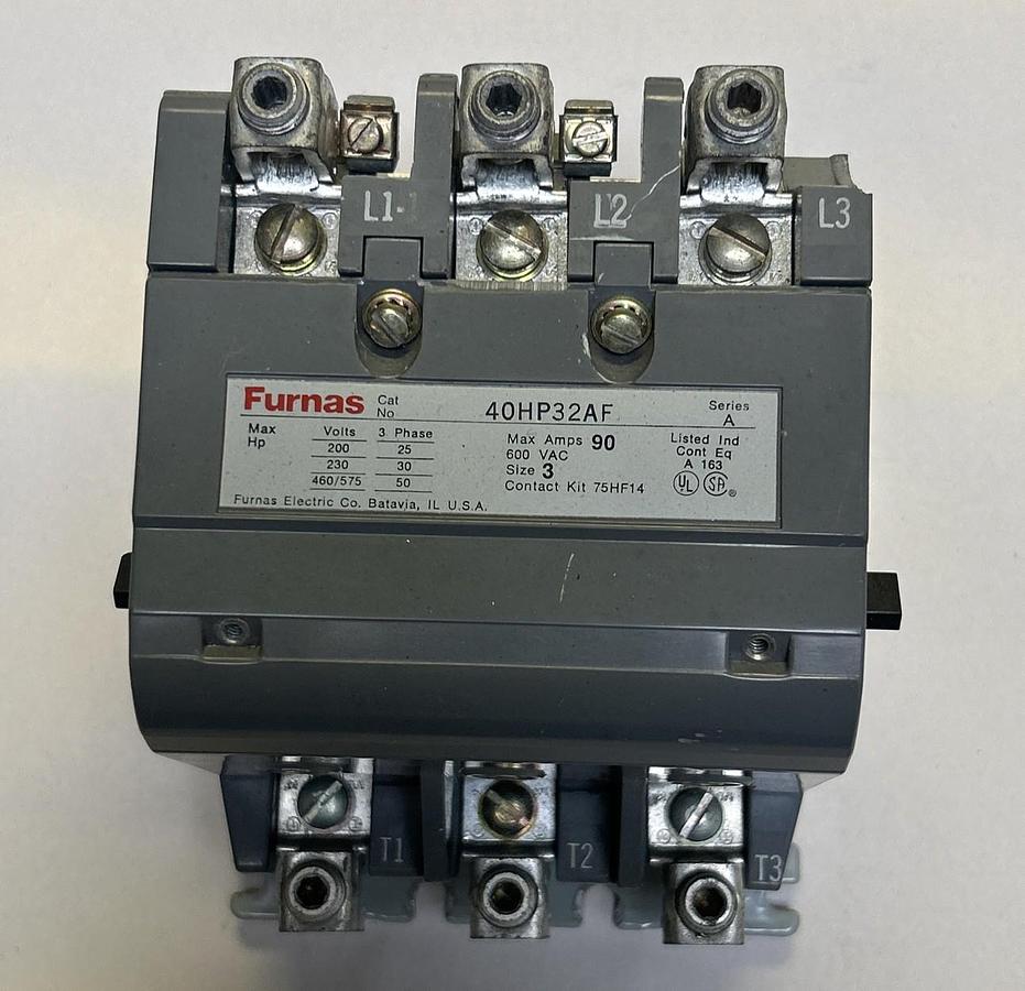 Used FURNAS,40HP32AF,CONTACTOR SIZE 3 90A 600V