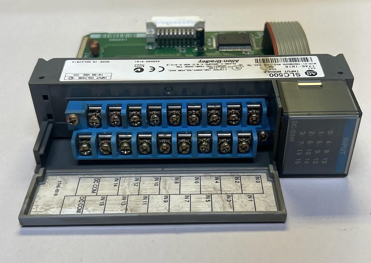Used ALLEN BRADLEY,1746-IB16,SLC500 INPUT MODULE LOT OF 4