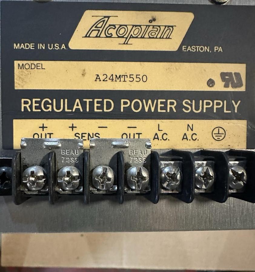 Used Acopian,A24MT550,Regulated Power Supply