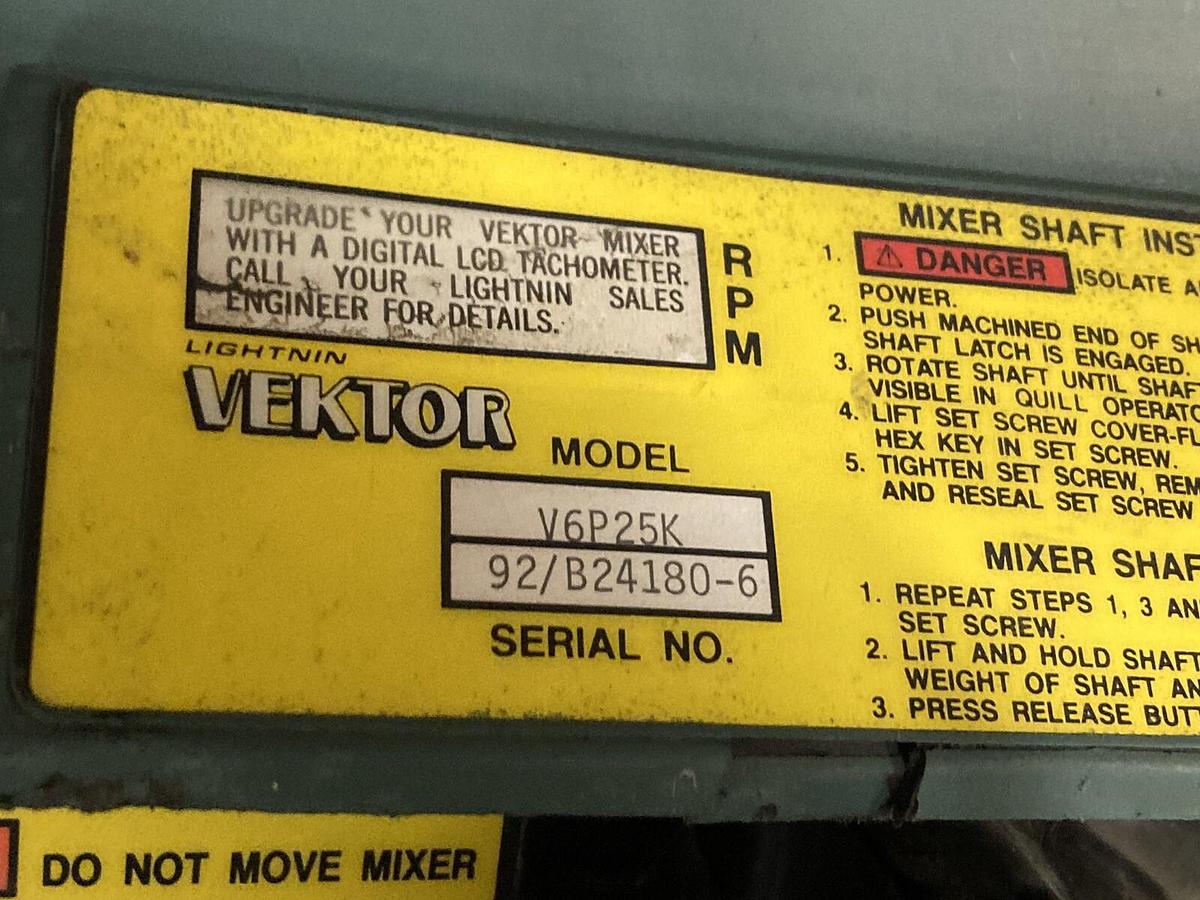 Used Lightnin Vektor,V6P25K,3-Phase Mixer 1/3Hp