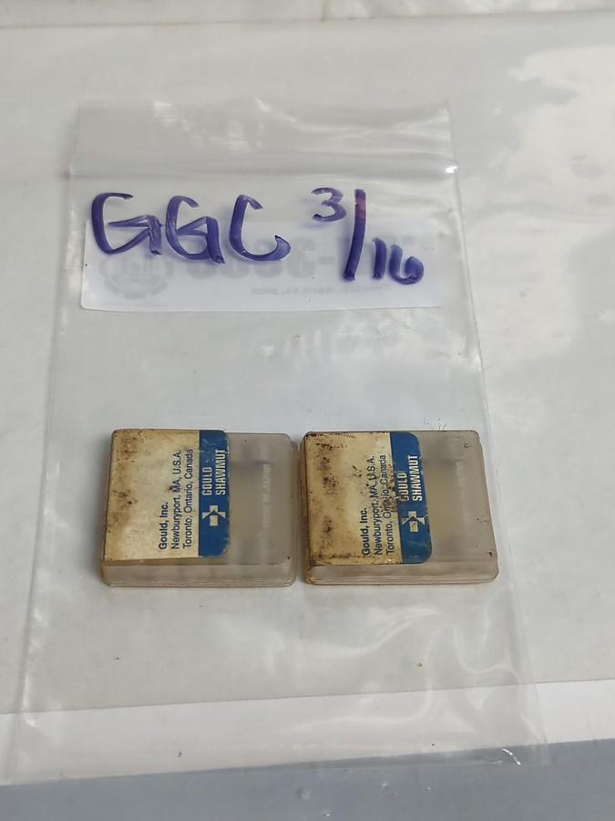 GOULD SHAWMUT,GGC-3/16,FAST ACTING 3/16 AMP FUSE LOT OF 10 NOS