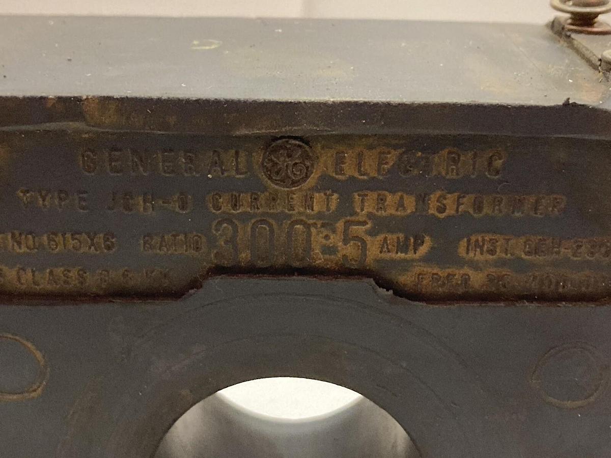 Used General Electric,615X6,Current Transformer Type JCH-0 Ration 300 5A