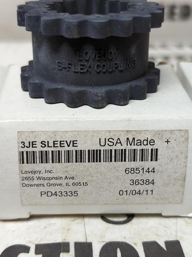 LOVEJOY,3JE,S-FLEX SLEEVE COUPLING  PD4335  685144 LOT OF 2 NOS