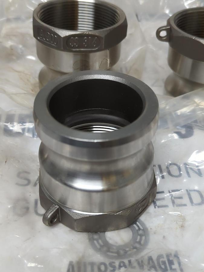 CAM & GROOVE,A-200,SS 316 ADAPTER 2 INCH LOT OF 4 NOS
