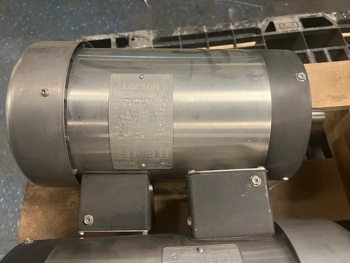 Used LEESON,121351.00,WASHGUARD ll 2HP SS MOTOR 1740RPM 3PH J145TC CZ145T7C10A