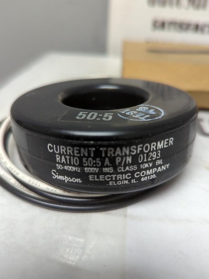 SIMPSON,01923,CURRENT TRANSFORMER 50:5 A 50-400HZ NOS