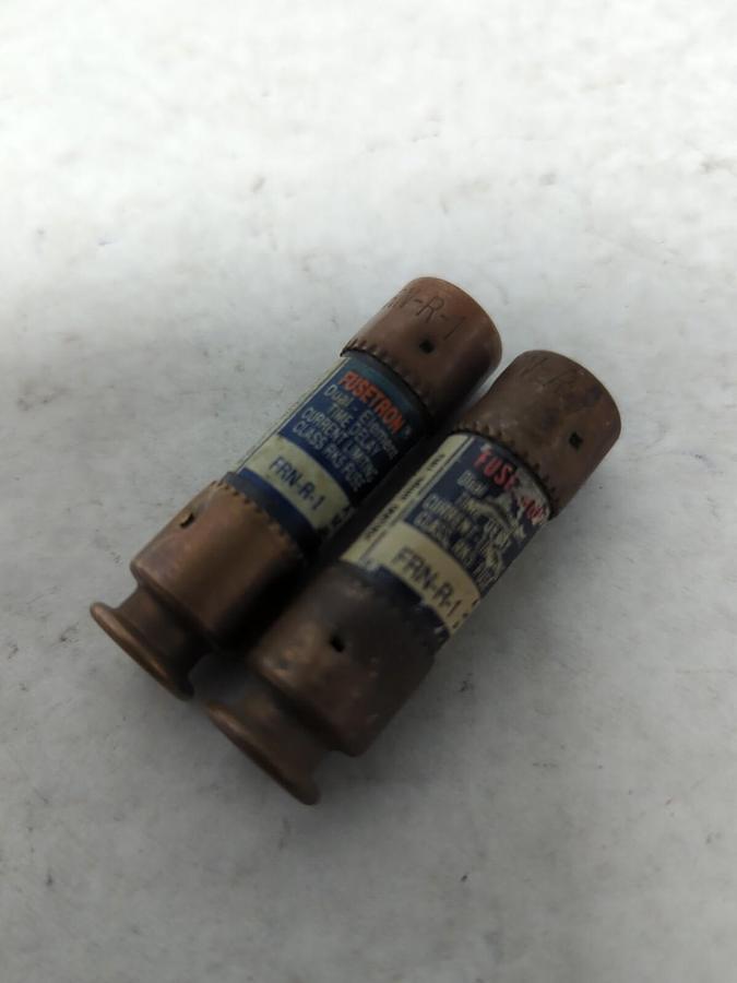 Used COOPER BUSSMANN,FRN-R-1,FUSETRON 1 AMP FUSE LOT OF 2 PRE-OWNED