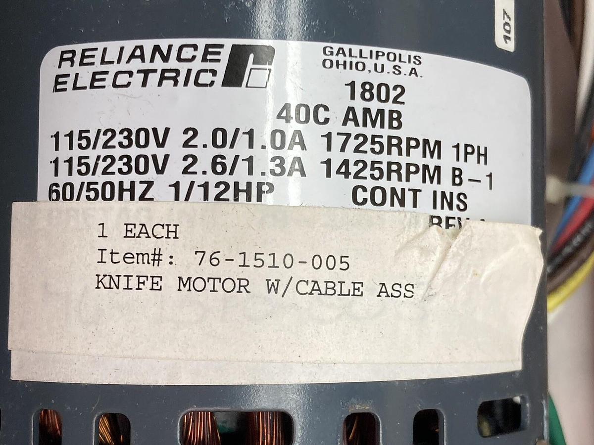 Used Reliance Electric,76-1510-005,Single Phase Transmission Motor 115/230V
