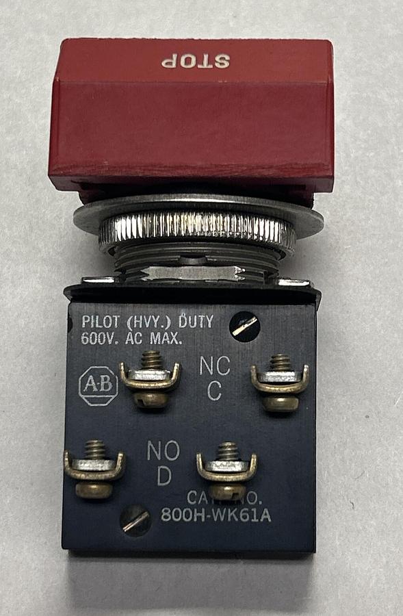 Used ALLEN BRADLEY,800H-WK61A,RED FLIP LEVER PUSHBUTTON