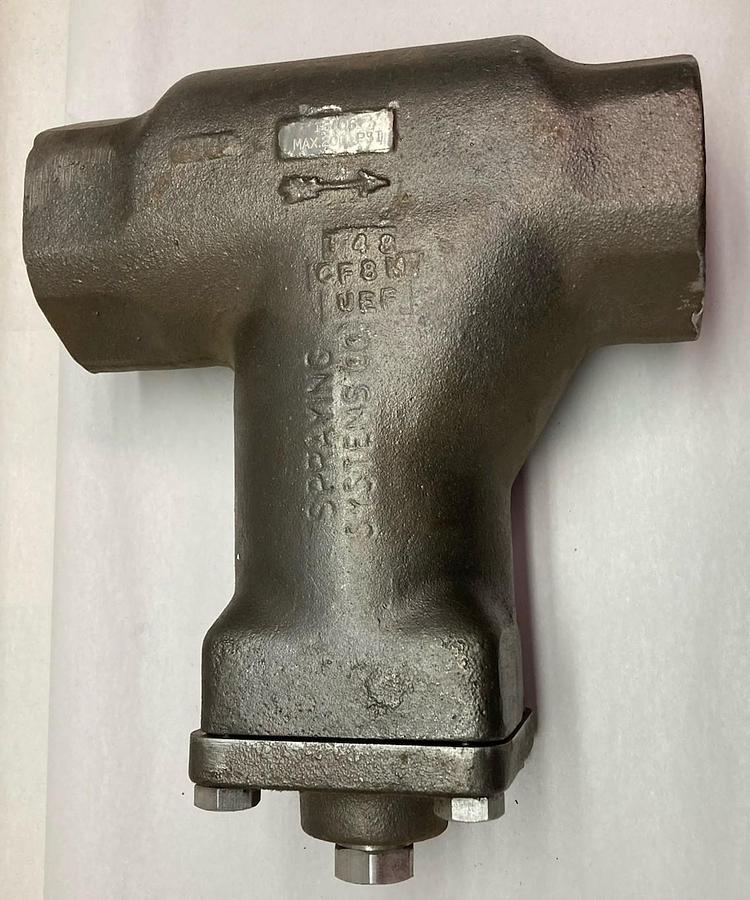 Used Spraying Systems,Model 16106-2-1/2-TW-SS-50,Strainer 2-1/2 Inch 200PSI