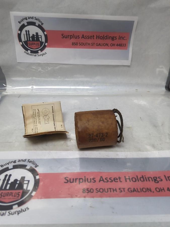 ASCO,27-473-2,COIL 230/60  NOS