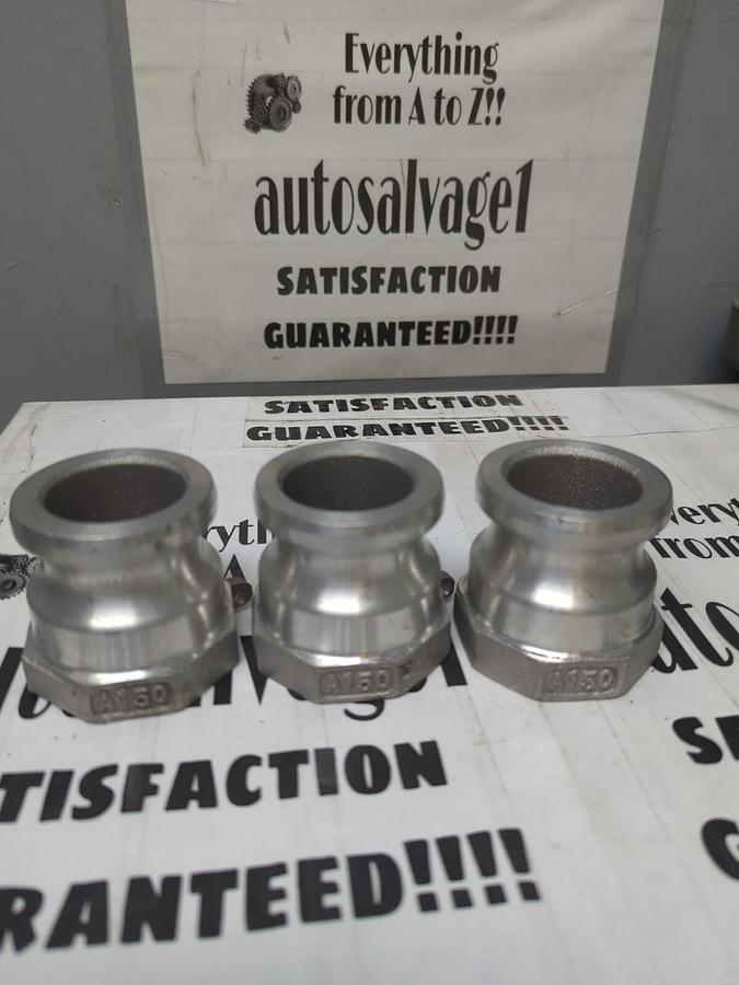 DIXON,A150,CAM & GROOVE TYPE A ADAPTER X FEMALE 1-1/2 INCH LOT OF 3 NOS