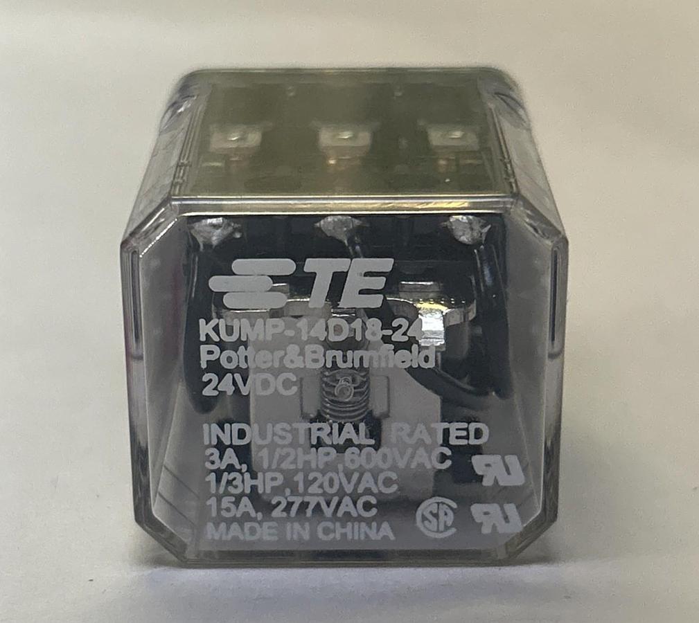 Used TE CONNECTIVITY,KUMP-14D18-24,RELAY 24VDC LOT OF 5