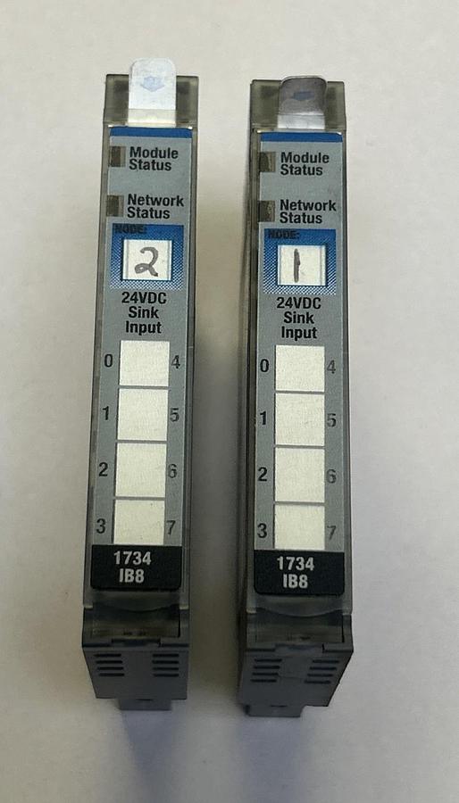 Used ALLEN BRADLEY,1734-IB8,INPUT MODULE LOT OF 2
