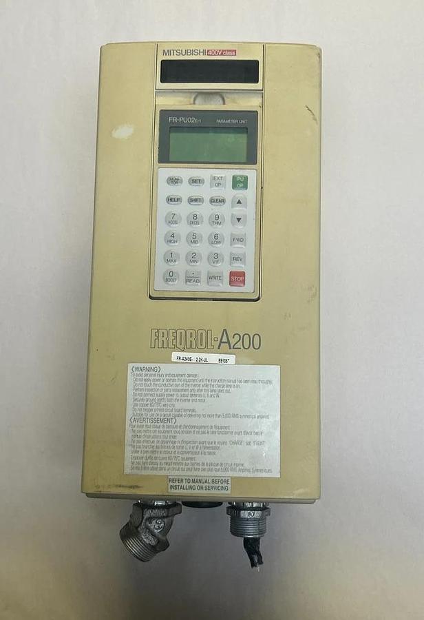 Used MITSUBISHI,FR-A240E-2.2K-UL,AC DRIVE