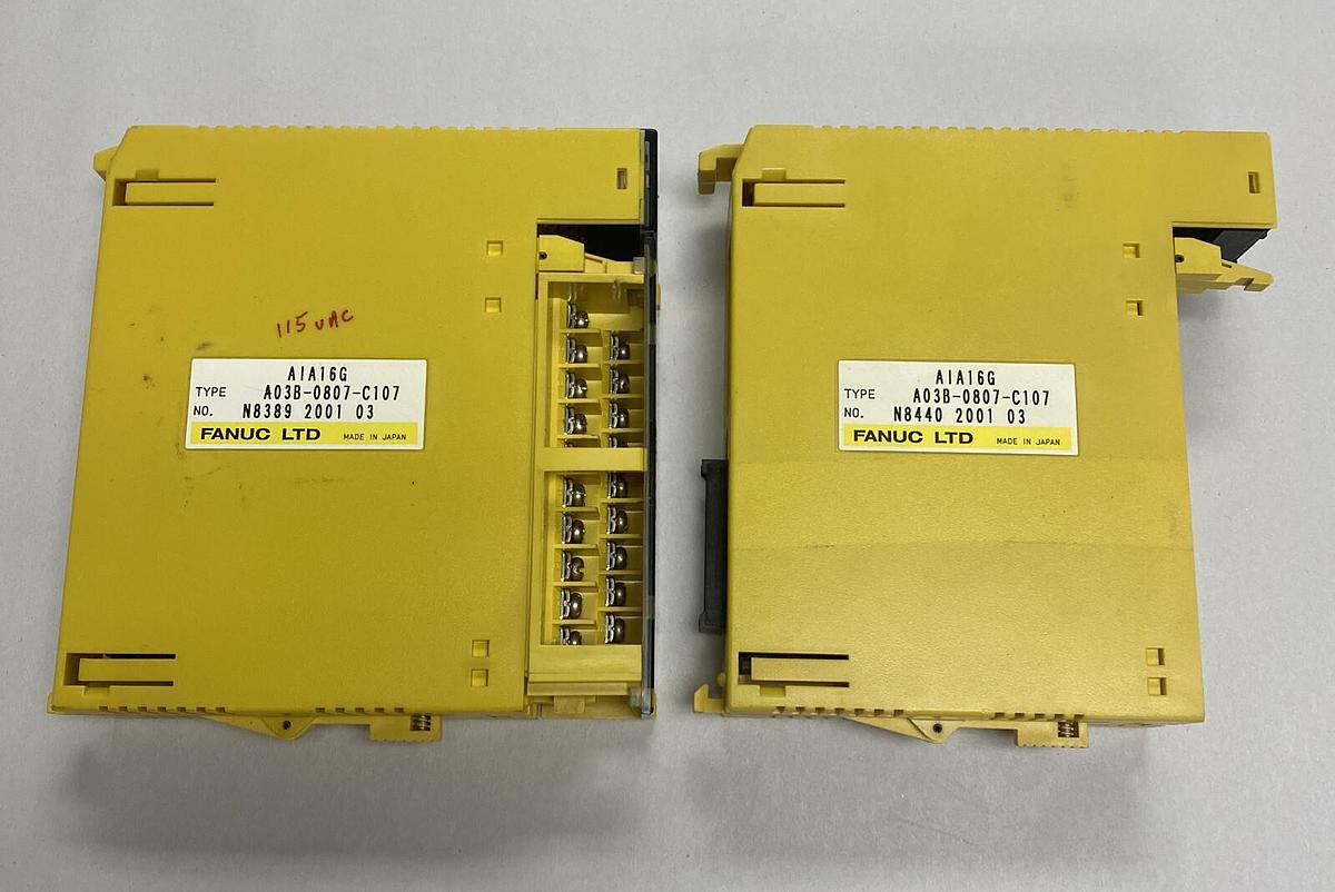 Used FANUC,A03B-0807-C107,INPUT MODULE LOT OF 2
