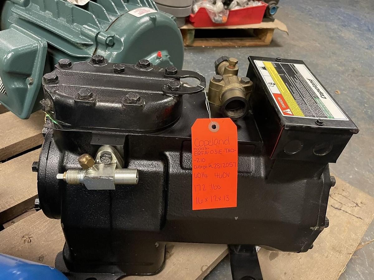 Used COPELAND,ERFA-031E-TAD-210,COPELAMETIC COMPRESSOR 460V 3PH