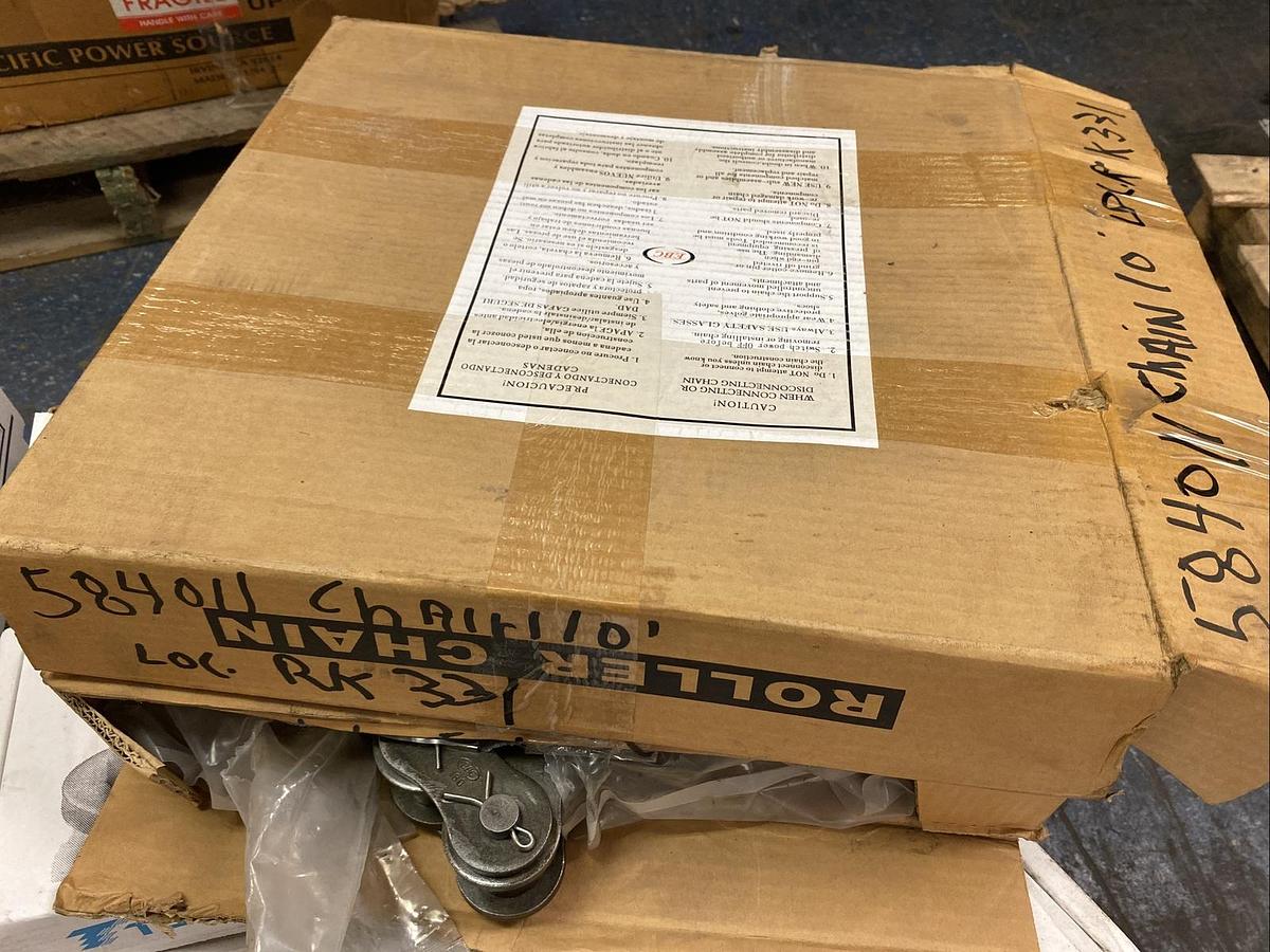 Used EBC,584011, RS 180 10FT Cotter ROLLER CHAIN