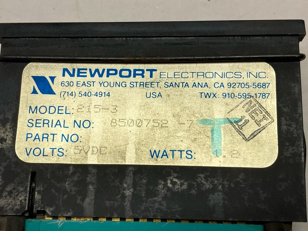 Used Newport,Model 215-3,Volt Meter 5VDC 1.2 Watts