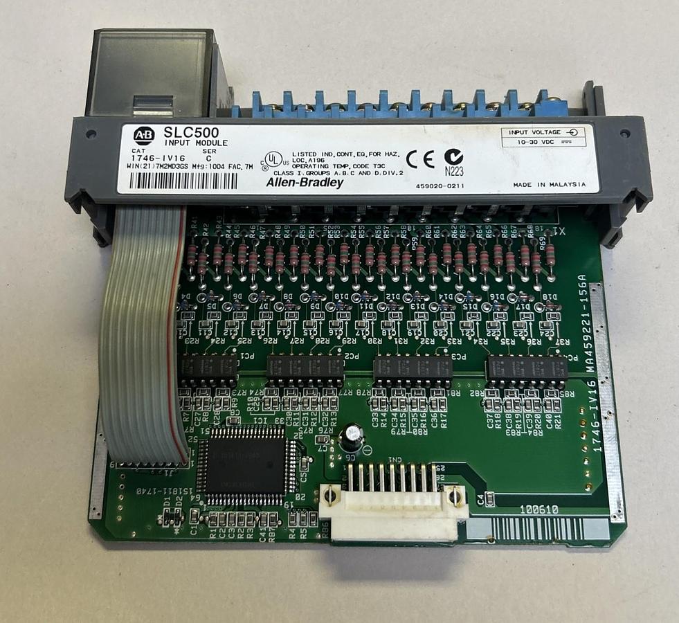 Used ALLEN BRADLEY,1746-IV16,SLC500 INPUT MODULE NO DOOR