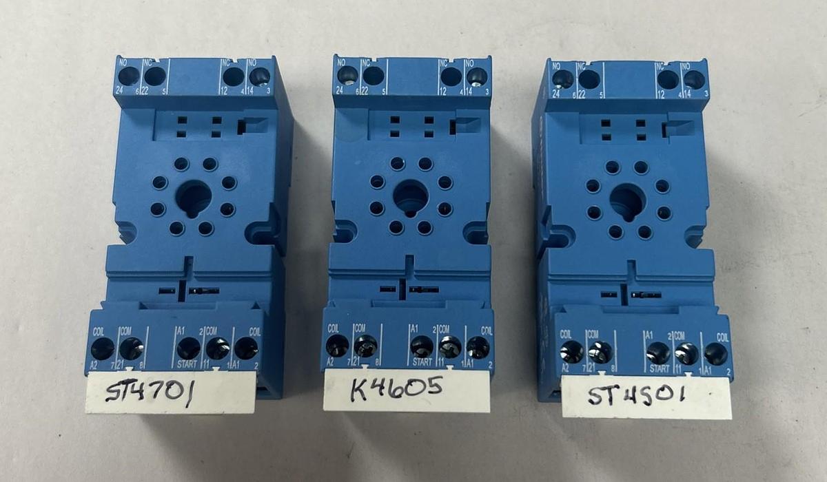 Used FINDER,90.02,RELAY SOCKET LOT OF 3