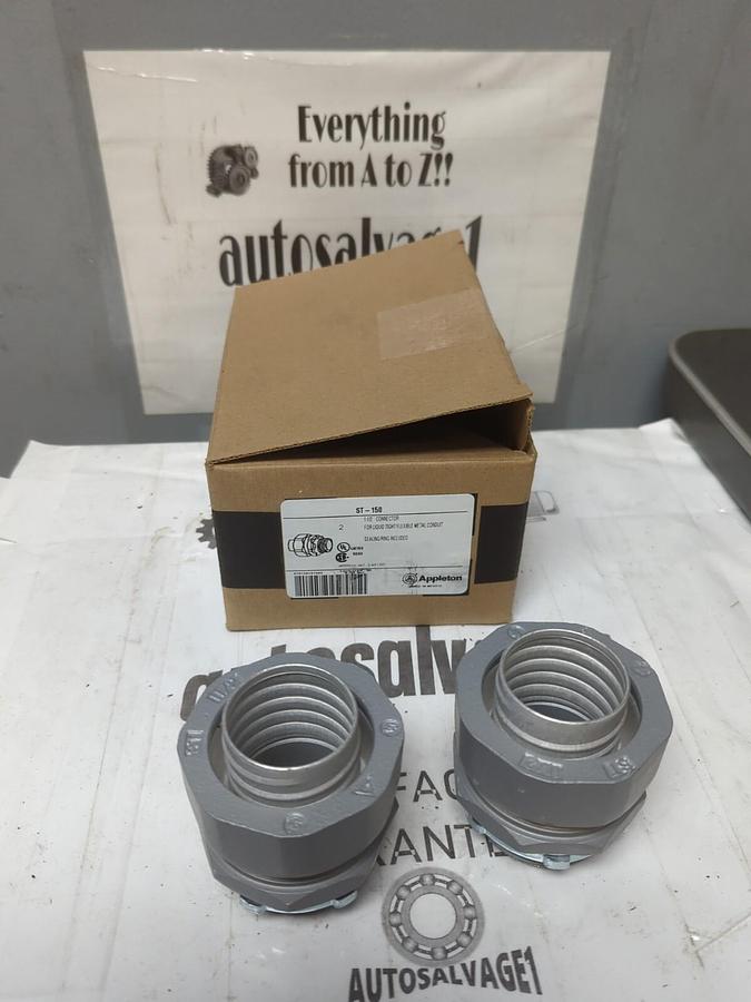 APPLETON,ST-150,1-1/2 INCH LIQUID TIGHT CONDUIT CONNECTORS BOX OF 2 NEW