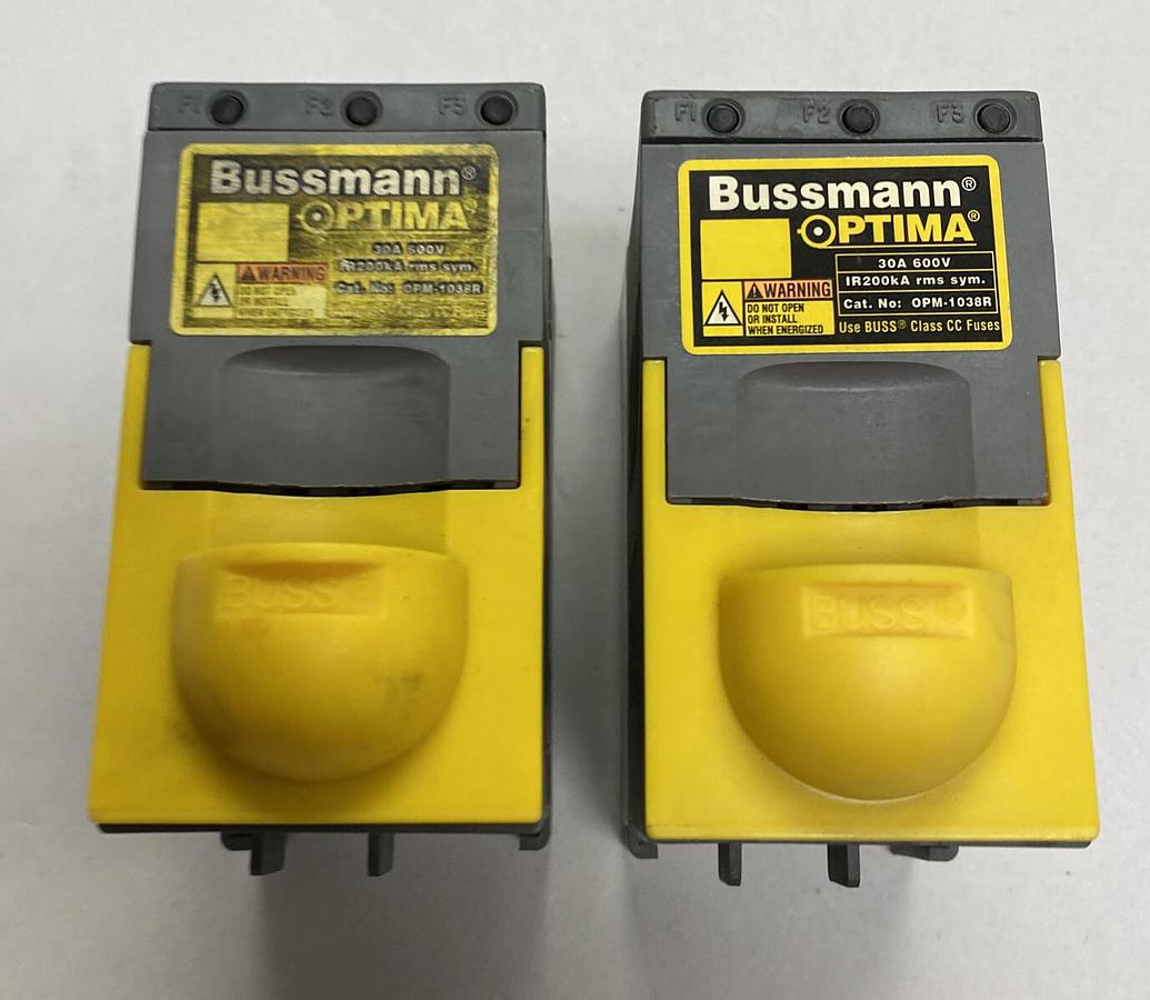 Used COOPER BUSSMANN,OPM-1038R,OPTIMA FUSE BLOCK LOT OF 2