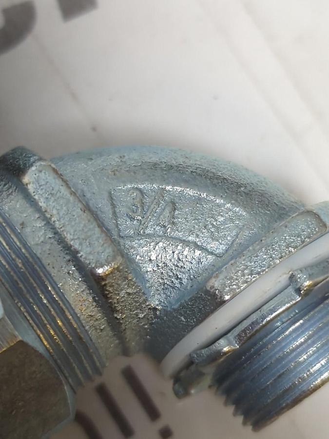 APPLETON,ST9075,LIQUID TIGHT 3/4 INCH CONDUIT CONNECTORS 90 DEG BOX OF 10 NEW