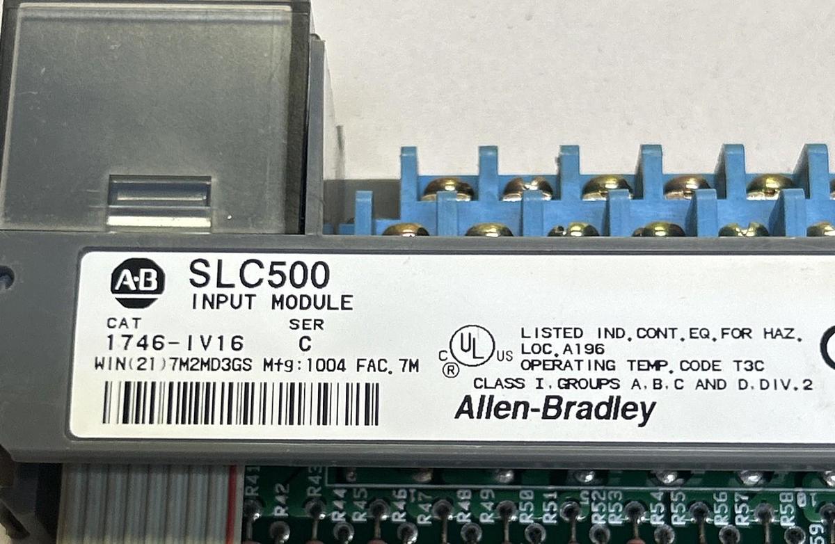 Used ALLEN BRADLEY,1746-IV16,SLC500 INPUT MODULE NO DOOR