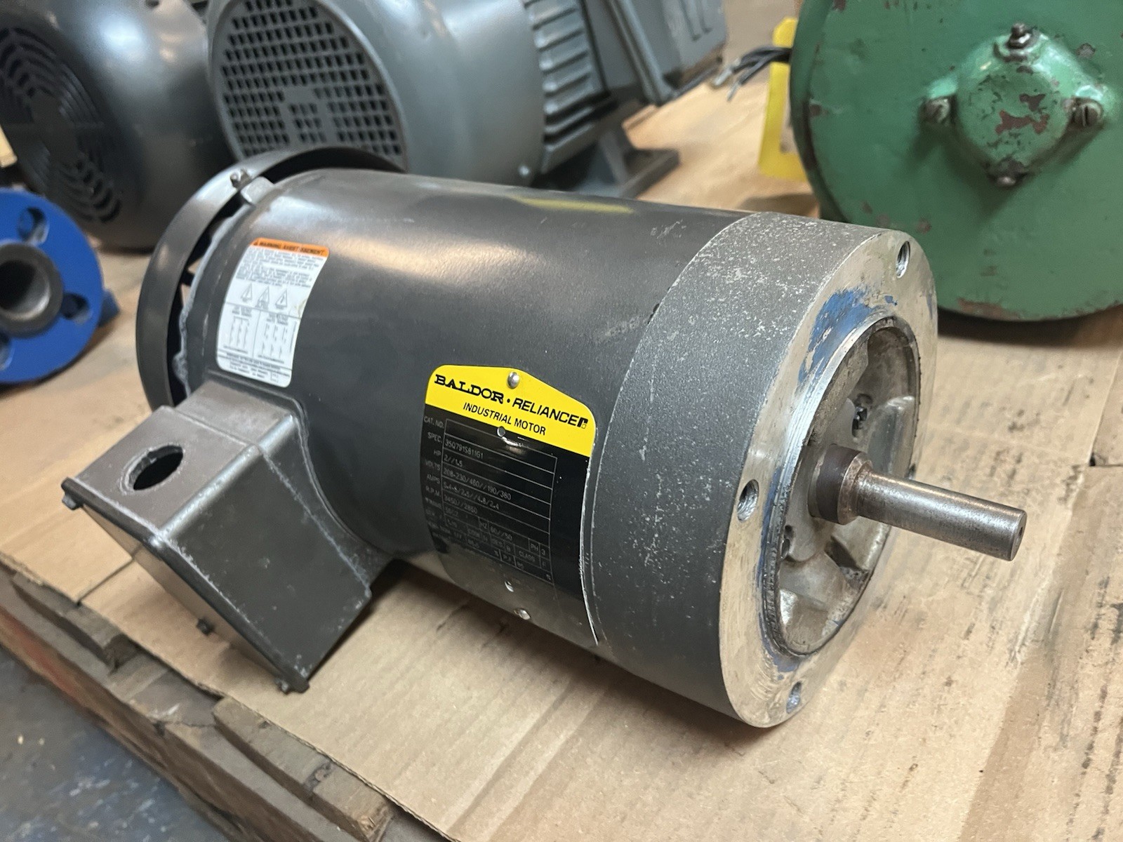 Used BALDOR,35Q791S811G1,MOTOR 2HP 3PH 3450RPM 56CZ