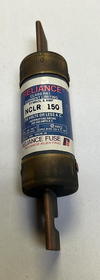 Used RELIANCE,NCLR150,FUSE 150A 250V NEW