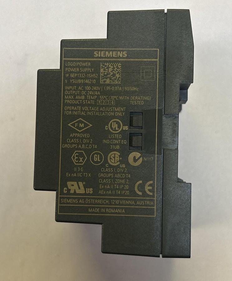 Used SIEMENS,6EP1332-1SH52,LOGO!POWER STABILIZED POWER SUPPLY