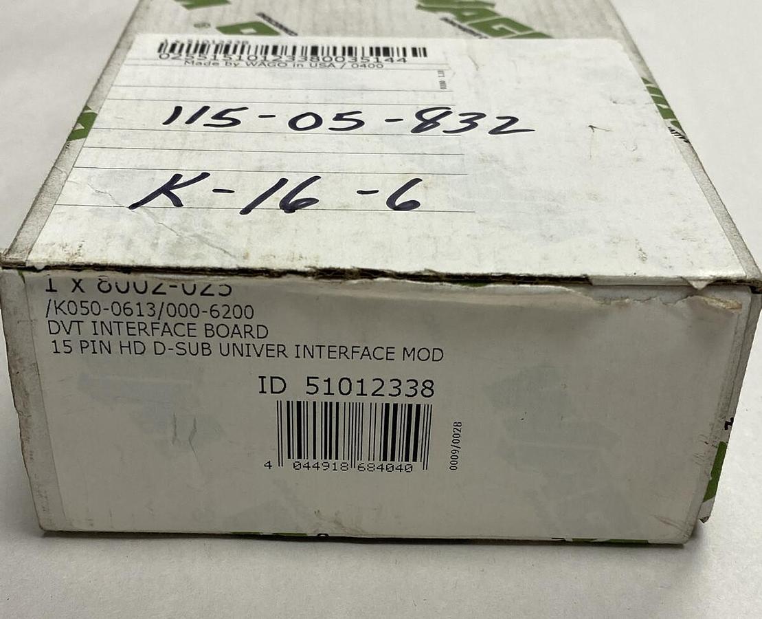 Wago,51012338,DVT Interface Board