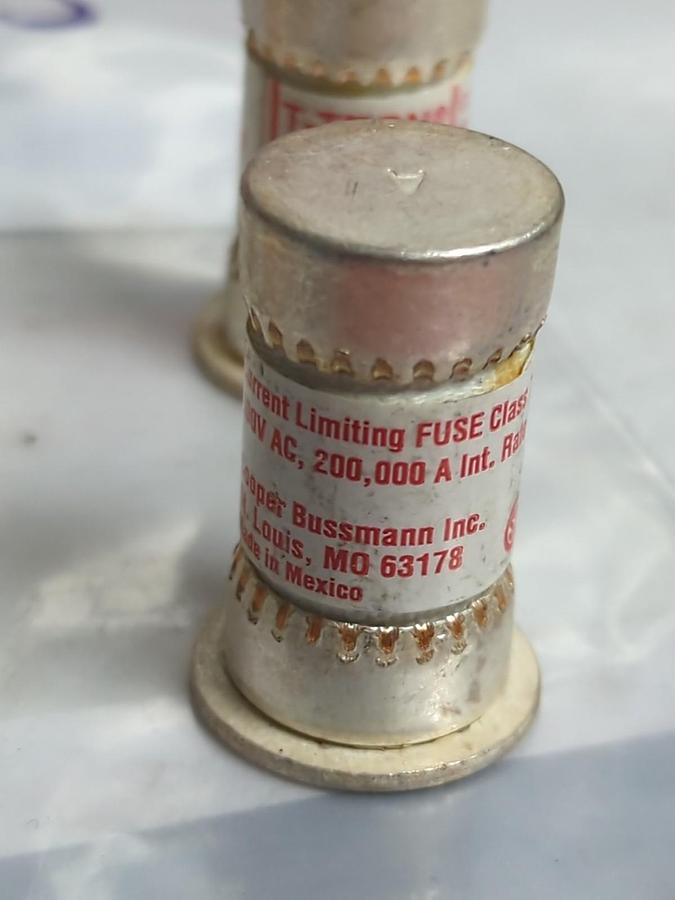 Used COOPER BUSSMANN,JJS-35,CURRENT LIMITING 35 AMP FUSE LOT OF 5 PRE-OWNED