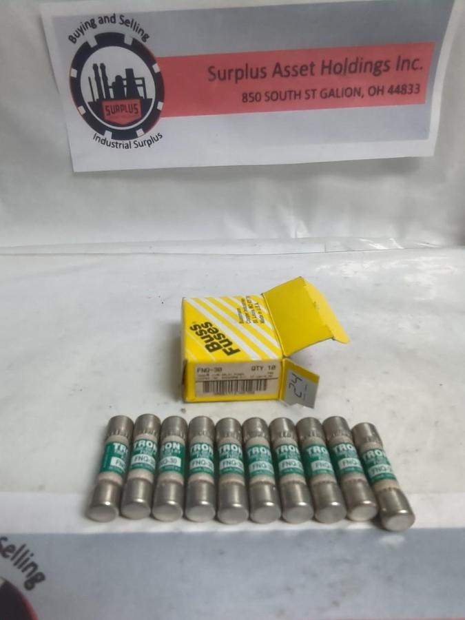 COOPER BUSSMANN,FNQ-30,TRON 30 AMP FUSES BOX OF 10 NOS