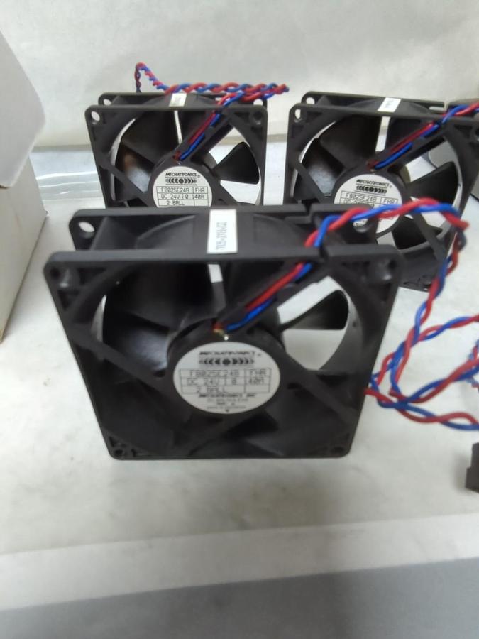 Used MECHATRONICS,F8025E24B,AXIAL FAN 24V 0.140A LOT OF 3 PRE-OWNED