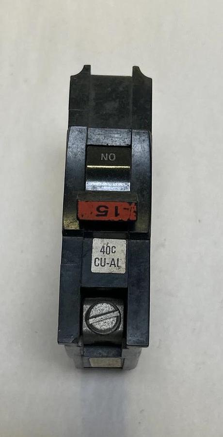 Used FEDERAL PACIFIC,NA115,CIRCUIT BREAKER 15A 120/240V 1P