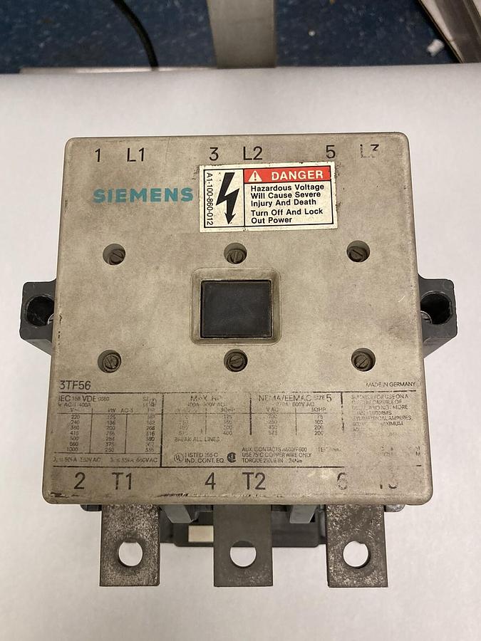 Used Siemens,3TF56,Contactor Size 5