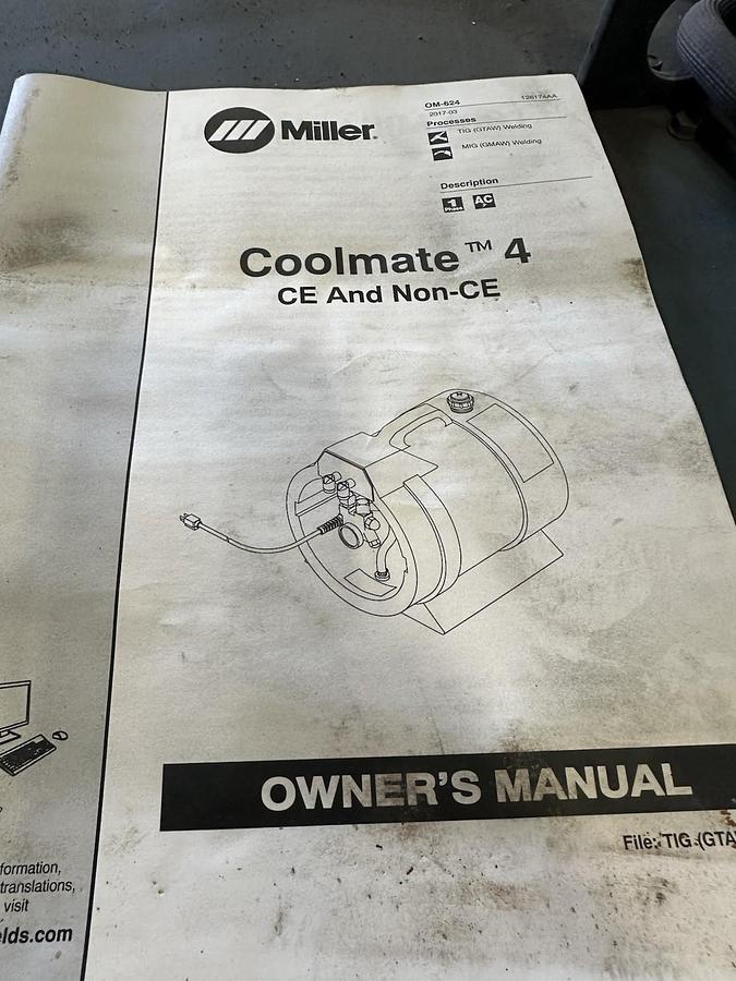 Used Miller,Syncrowave 350,350 Amp Portable Tig Welder w/Coolmate 4 Chiller 1PH