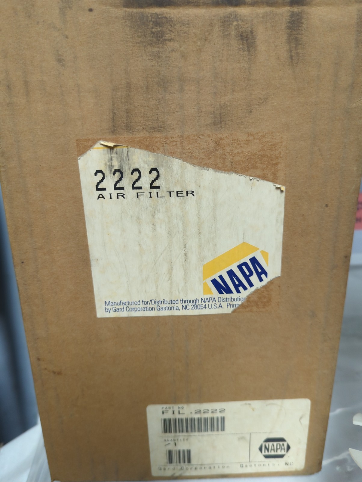 NAPPA,2222,REPLACEMENT AIR FILTER NOS