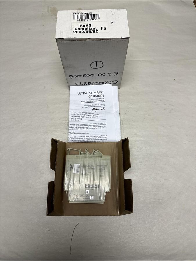 Used Schneider Ultra Slimpack,G478,Freq. Input Field Configurable Isolator