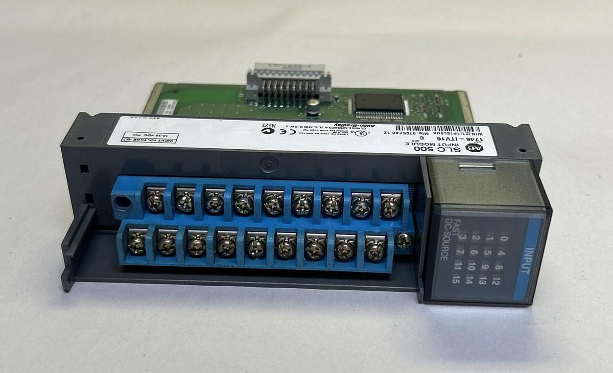 Used ALLEN BRADLEY,1746-ITV16,SLC500 INPUT MODULE NO DOOR
