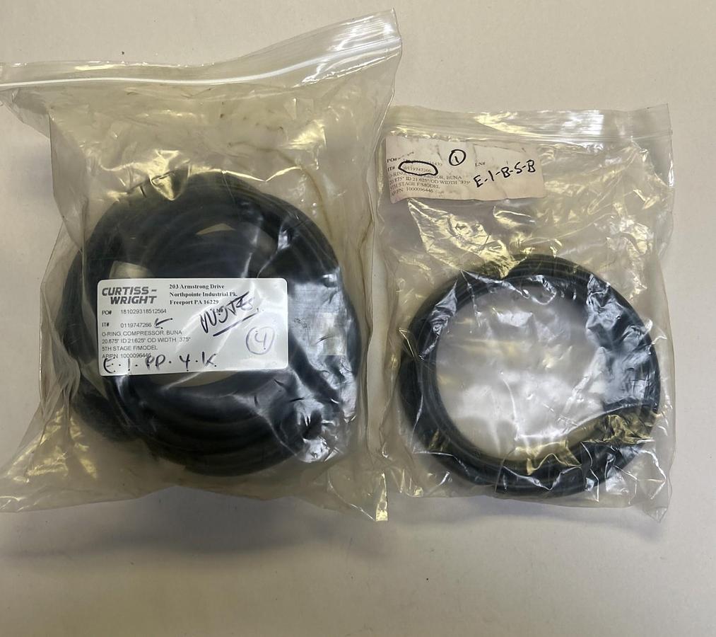 CURTISS WRIGHT,1000096446,O-RING COMPRESSOR LOT OF 5 NOS