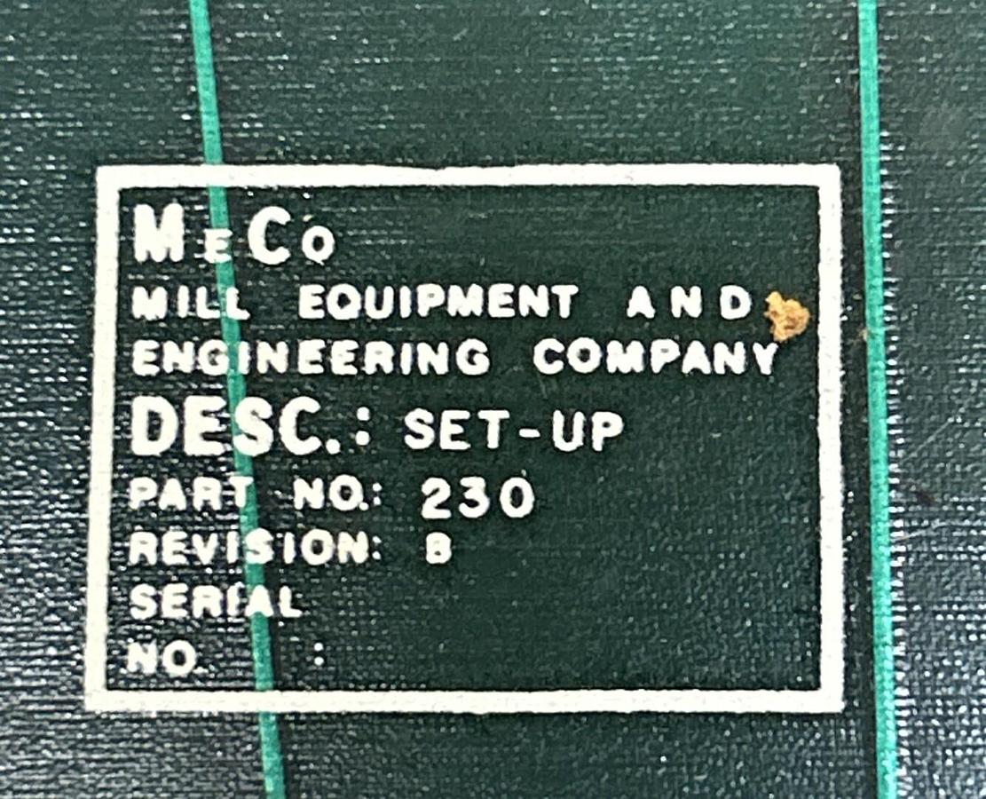 Used MILL EQUIPMENT,230,SET-UP BOARD