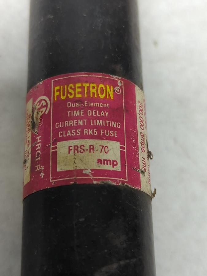 Used COOPER BUSSMANN,FRS-R-70,FUSETRON 70 AMP FUSE PRE-OWNED